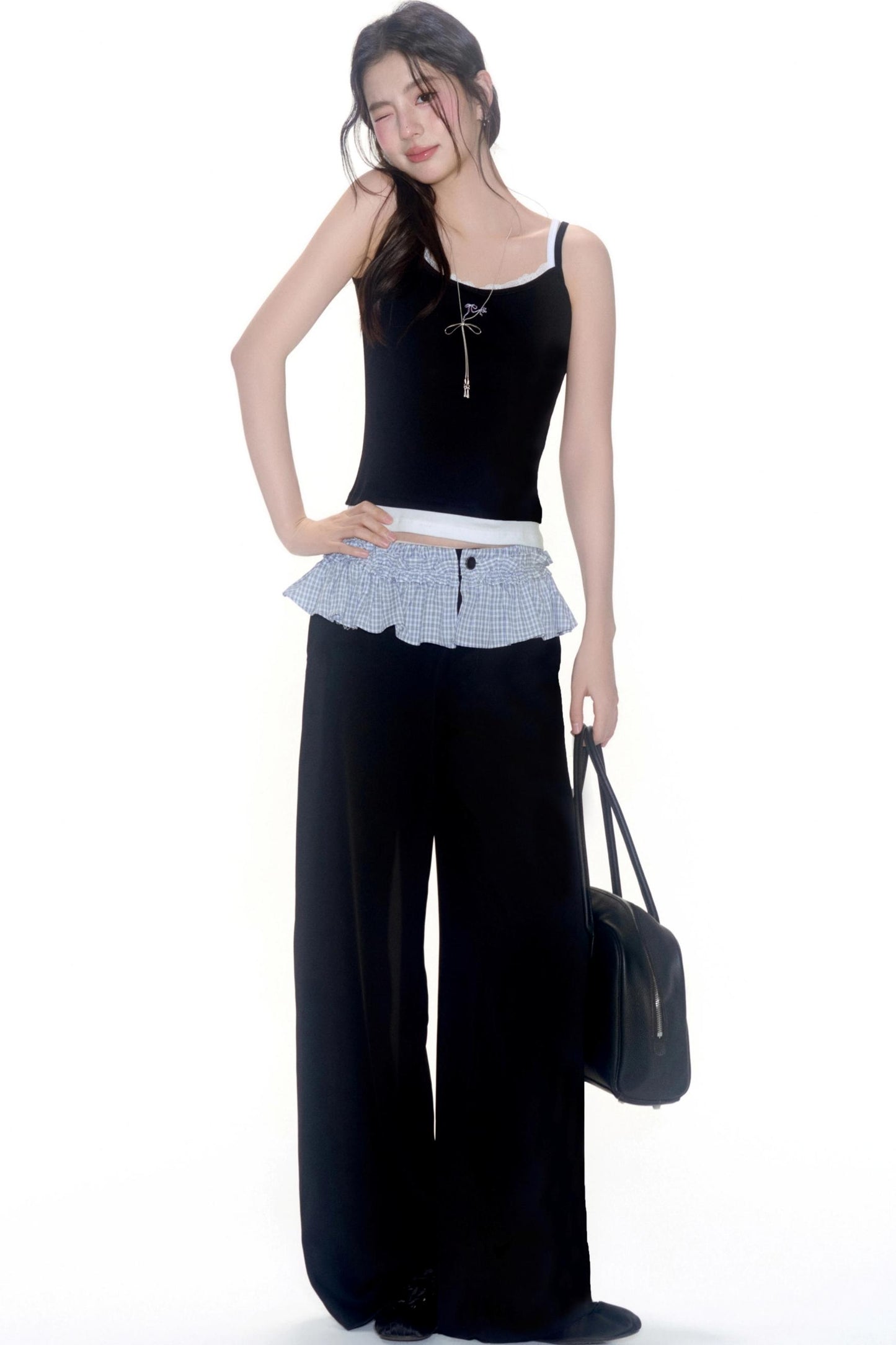 Color Wide-Leg Pants