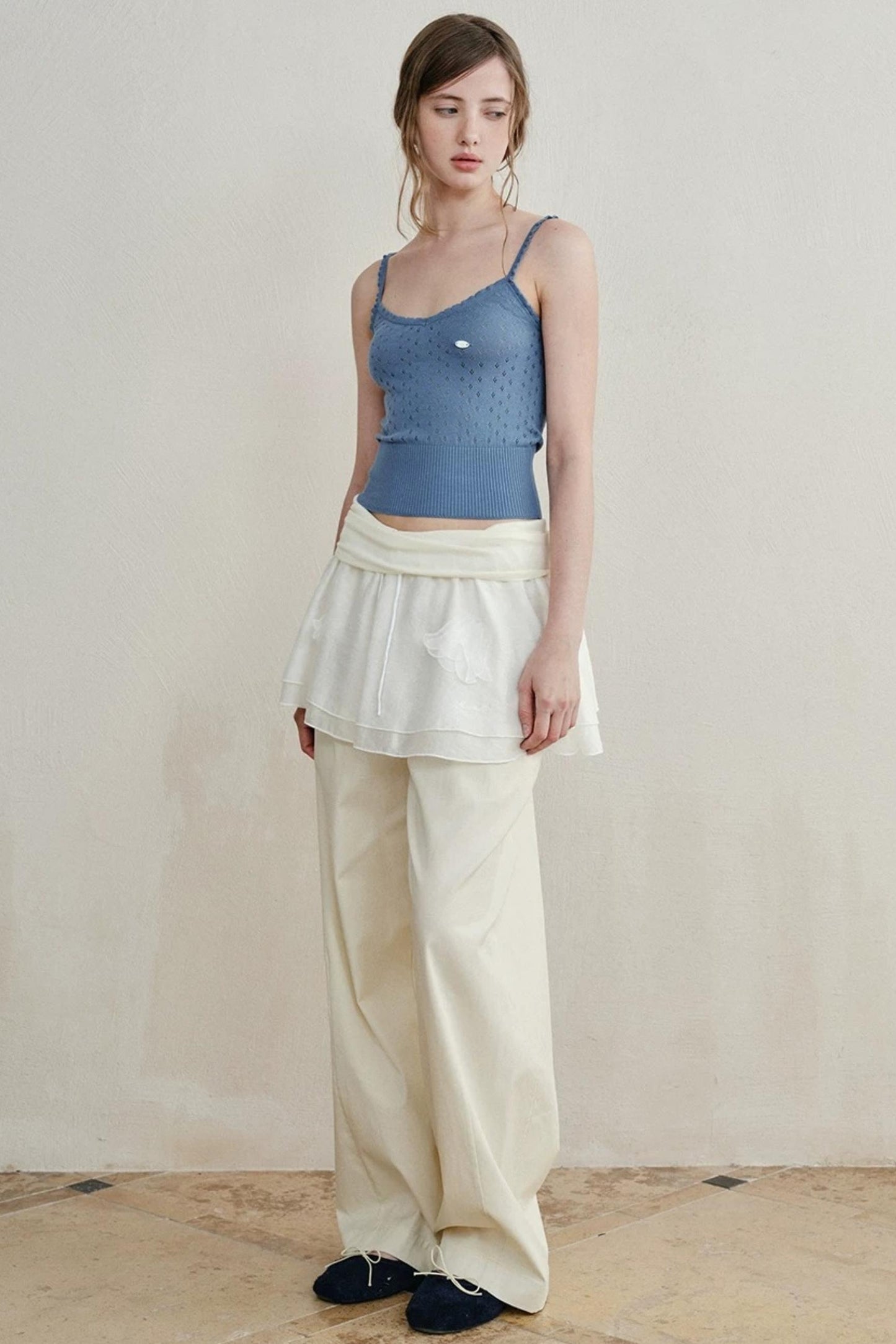 Retro Lace Knitted Vest