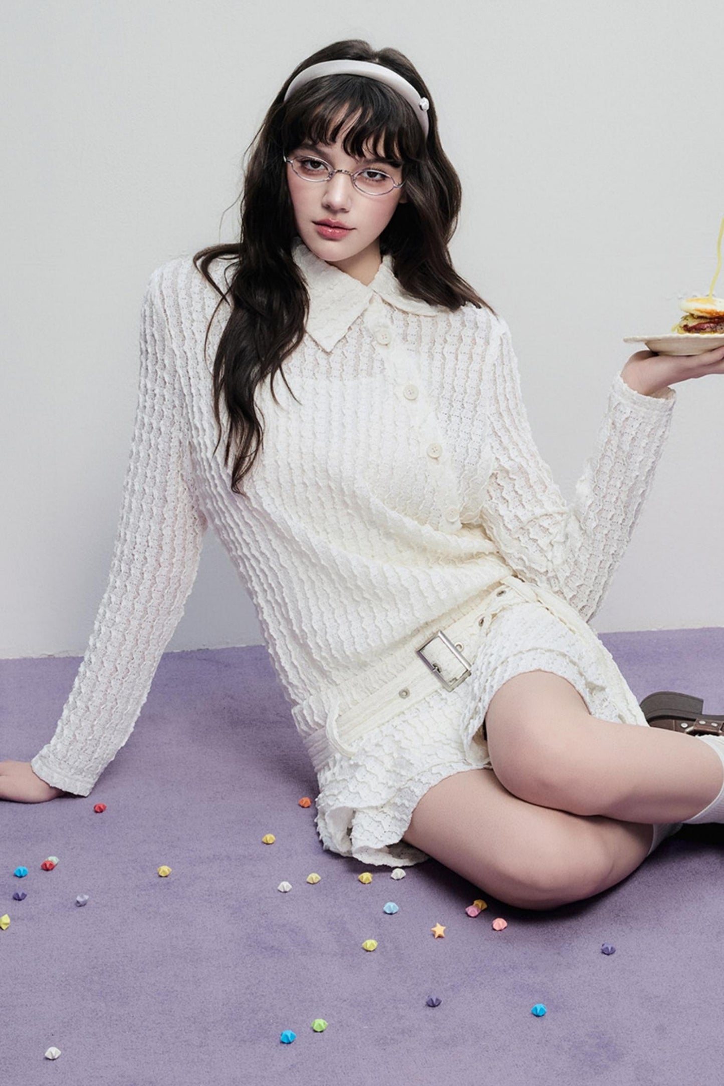 Hollow Lace Spring Halter Dress