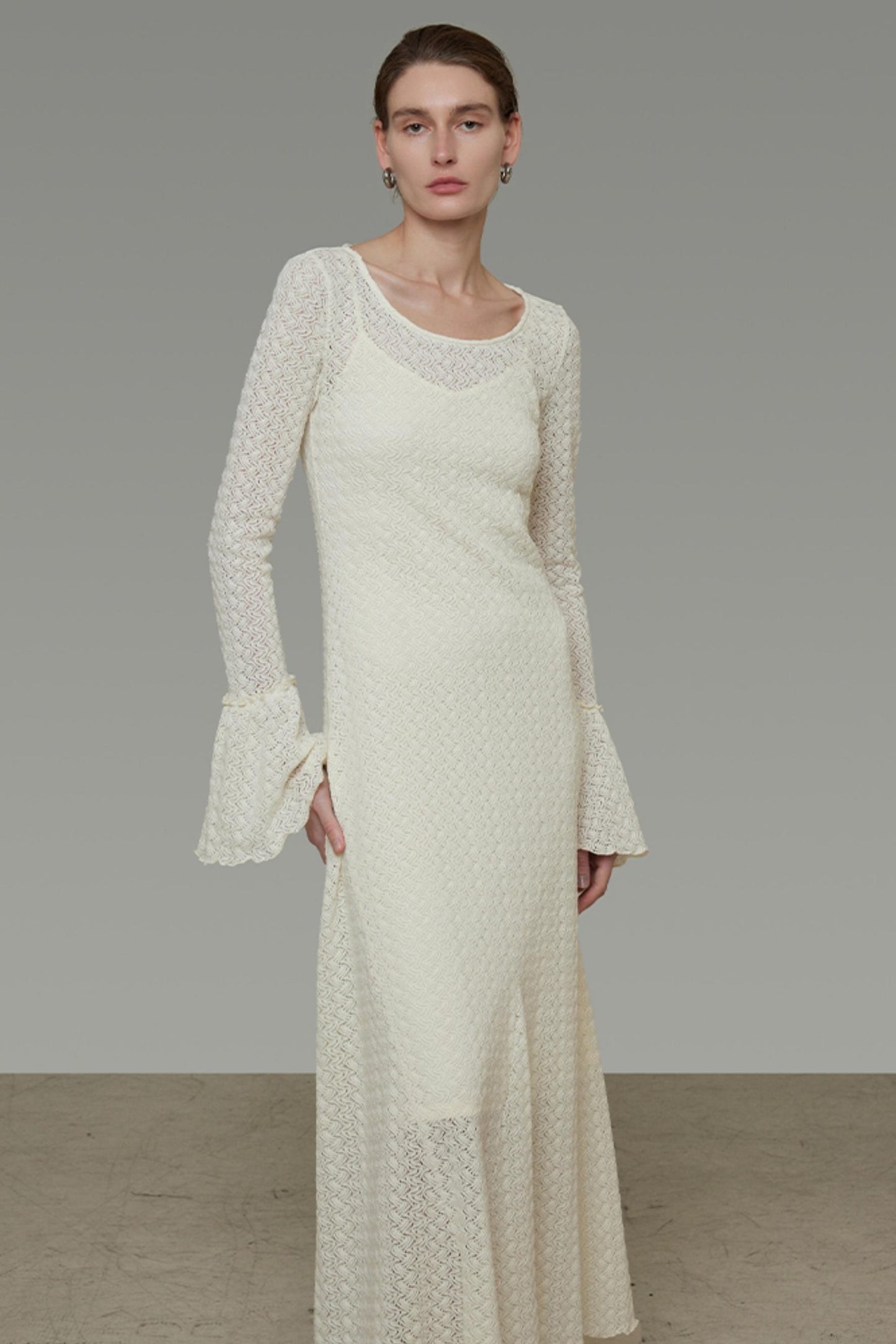 French Flared Cutout Dress