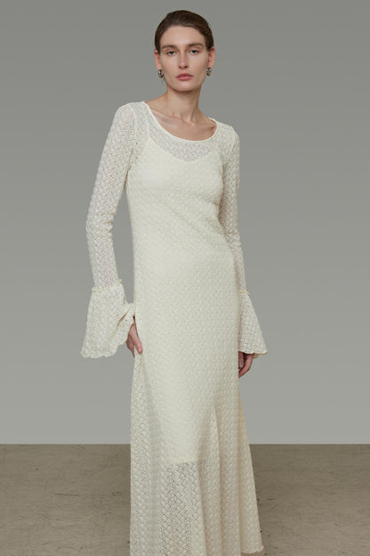 French Flared Cutout Dress