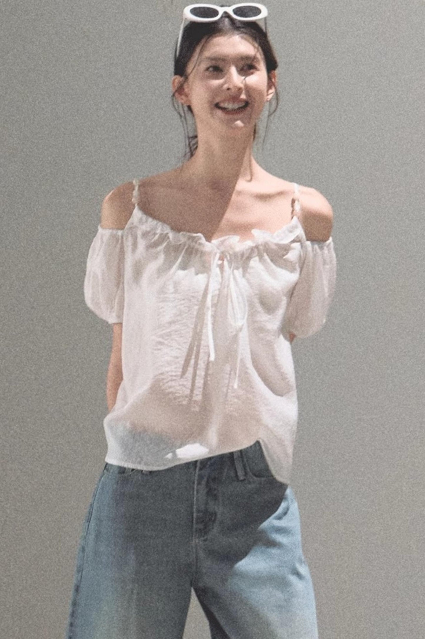 Summer Breeze Bubble Sleeve Top