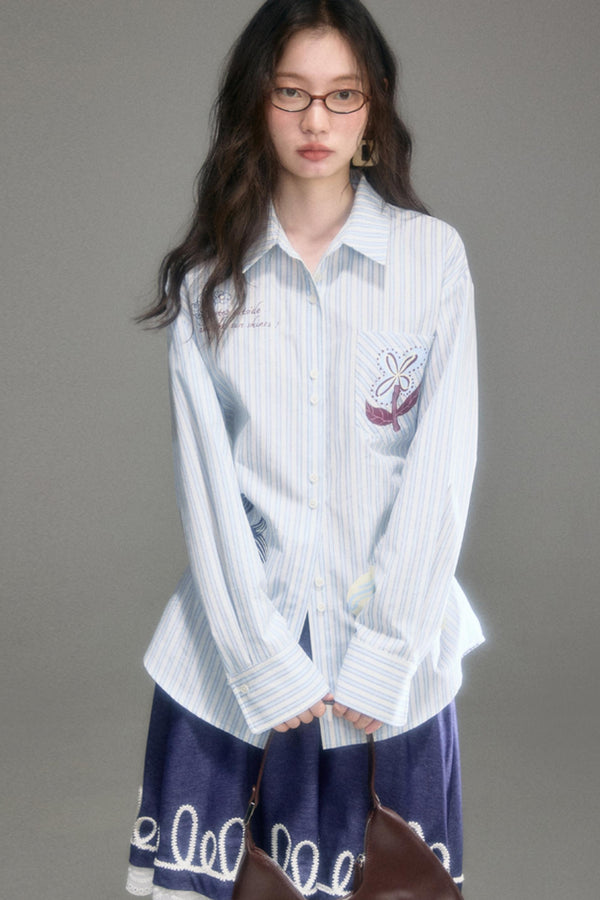 Flying Lily Striped Shirt