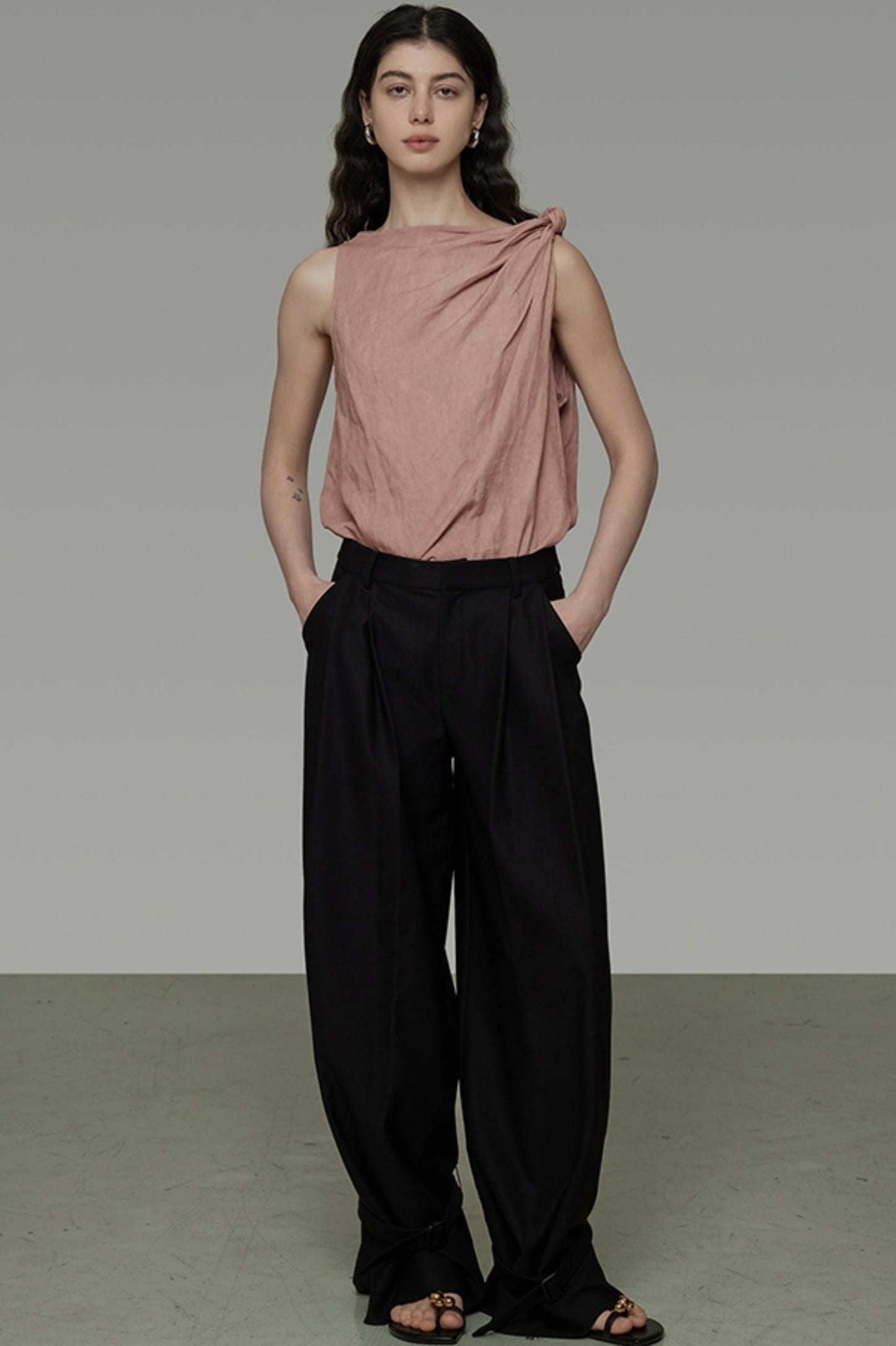 Twisted Pink Sleeveless Camisole