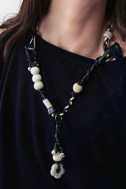 Unique Heart Beaded Glass Necklace