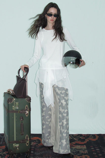 Structure Long-Sleeved T-Shirt