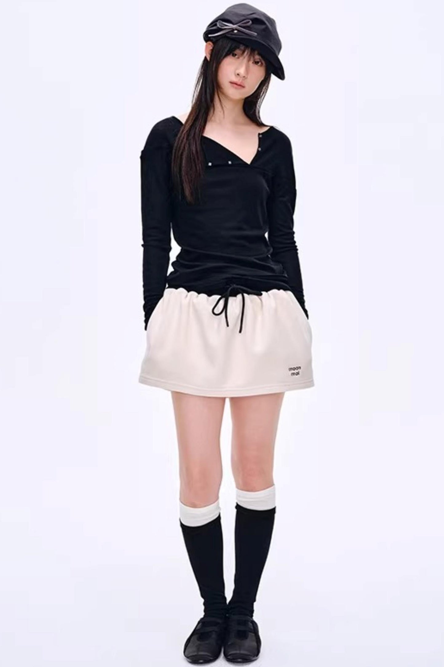 Asymmetrical Wool Blend Blouse