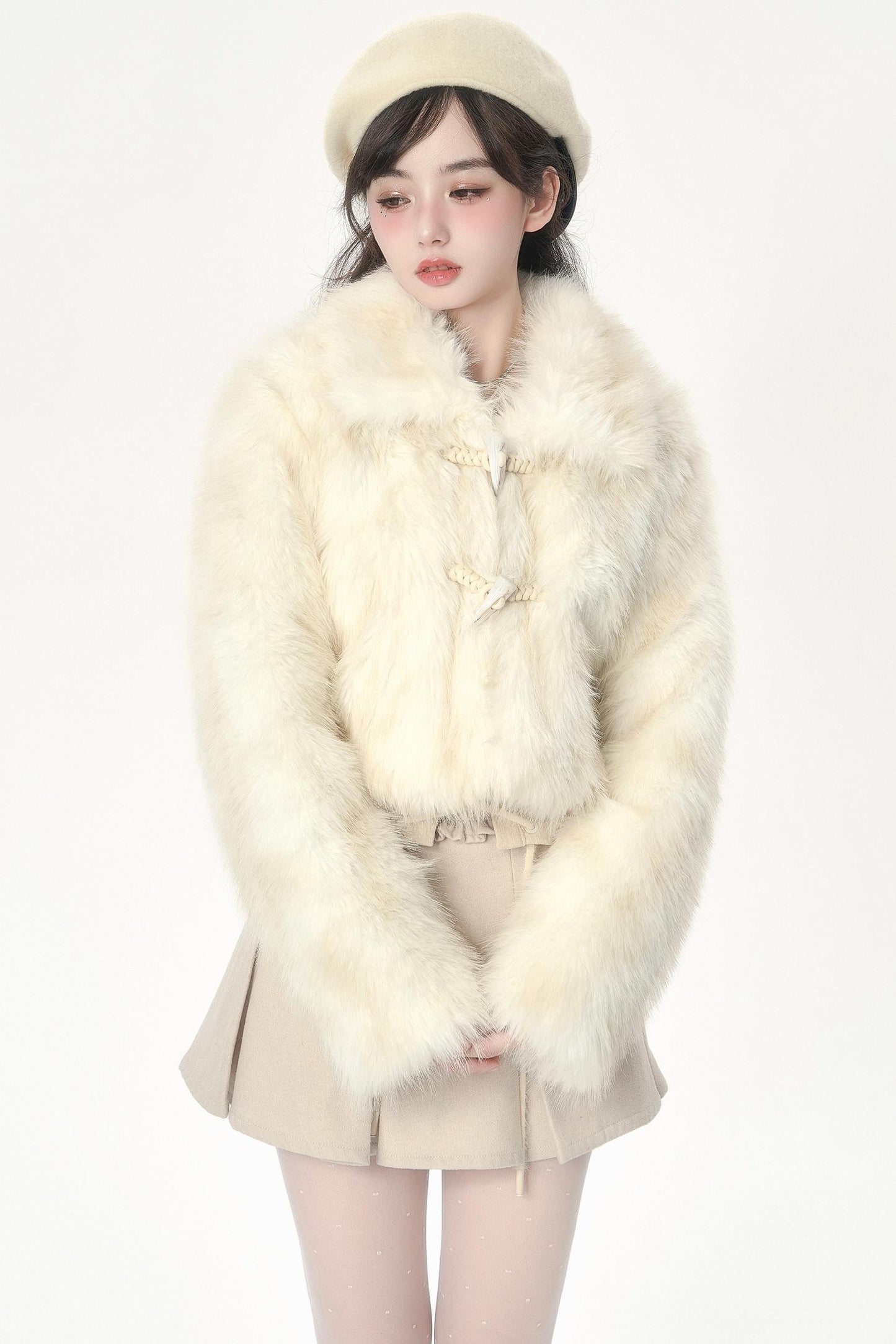 Gradient Faux Fur Jacket