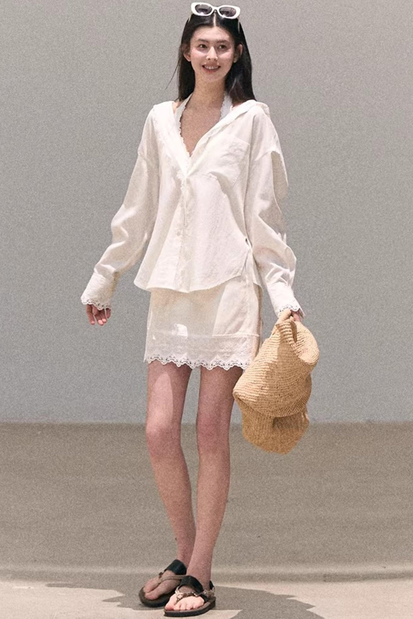 Lace-Trimmed Halter Neck Camisole