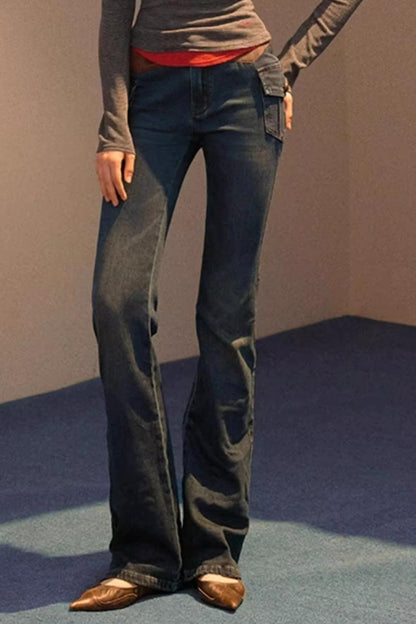 Vintage Patchwork Flared Jeans