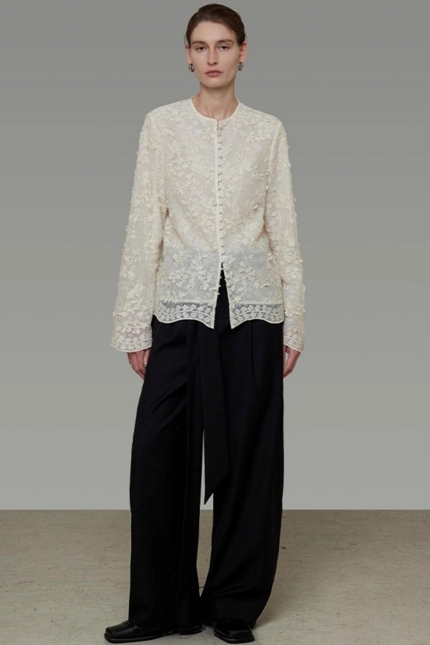 Three-Dimensional Jacquard Slimming Shirt