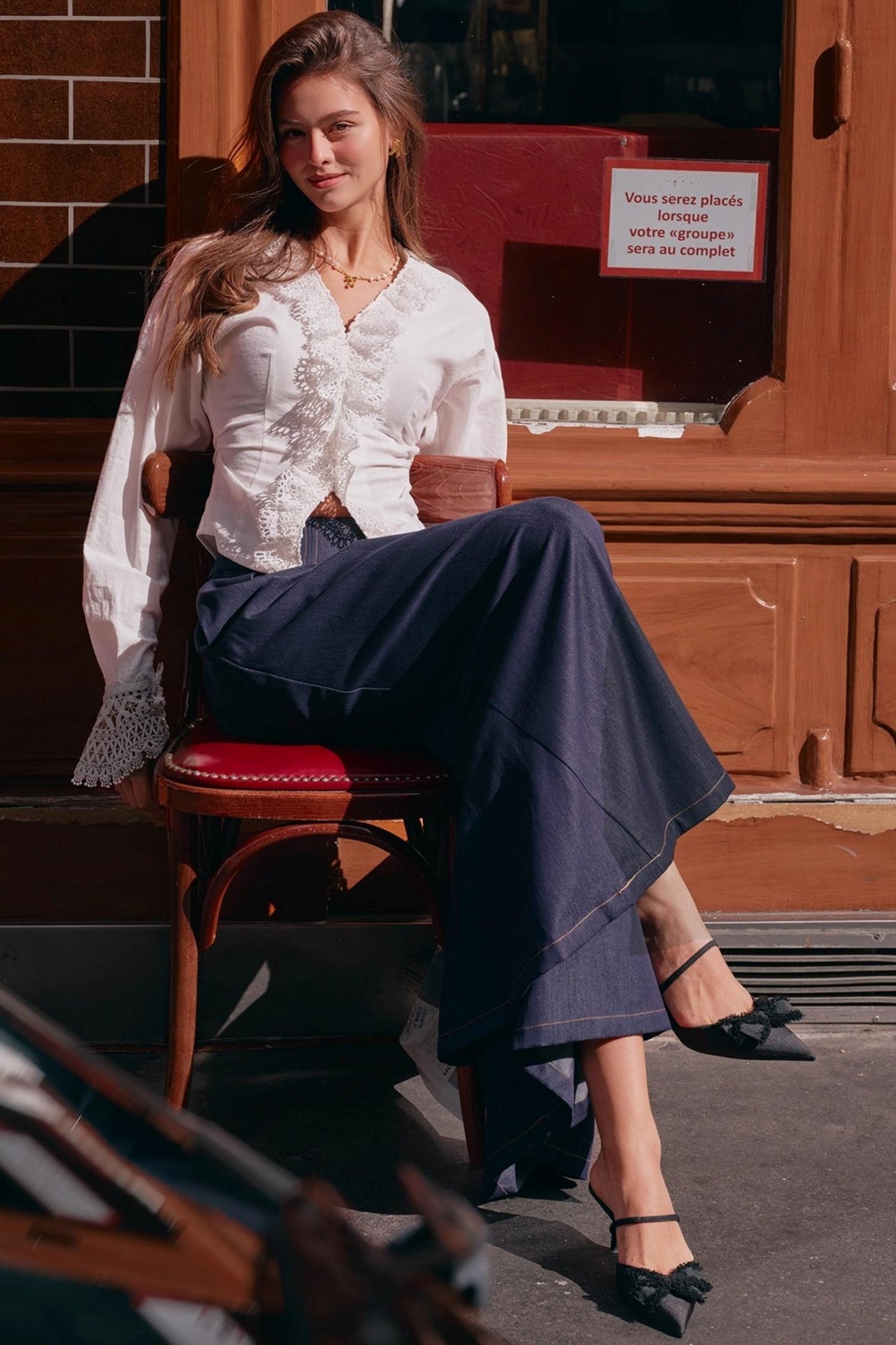 French Foam Lace Shirt Set-Up