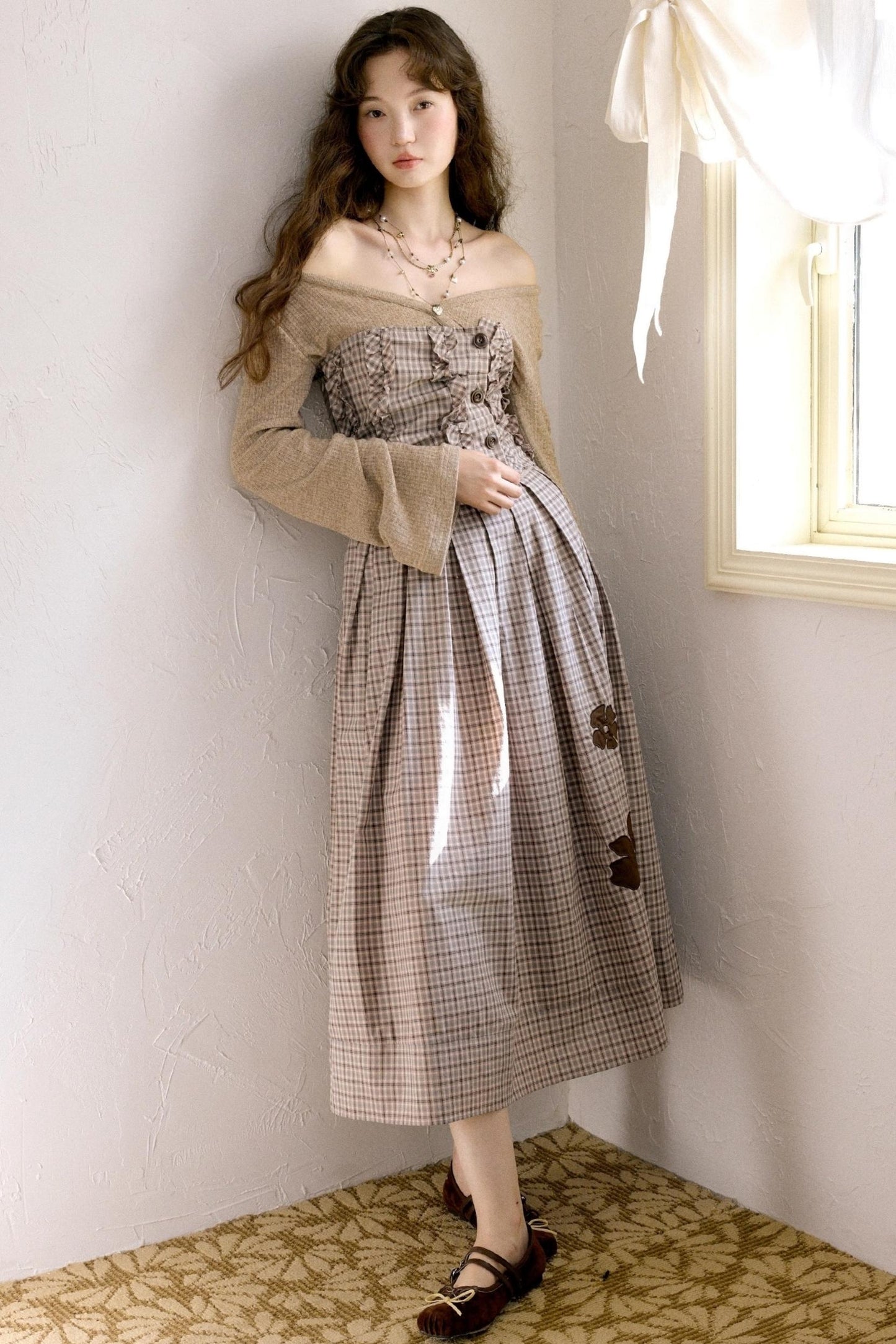 French Vintage Pastoral Flower Dress