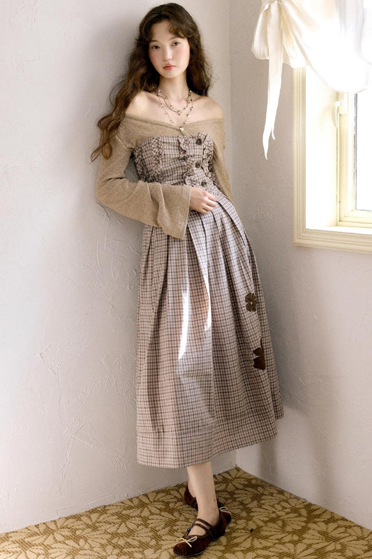 French Vintage Pastoral Flower Dress