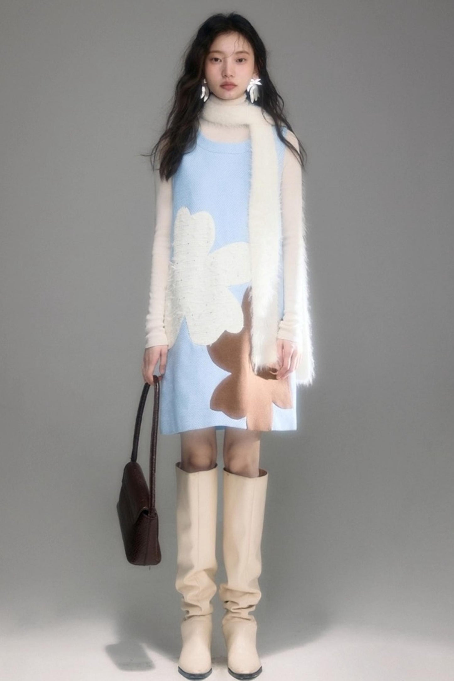 Contrasting Flower Patchwork Sundress