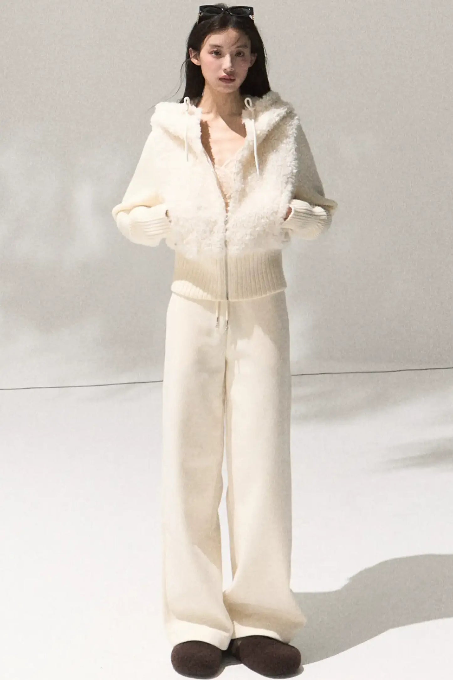 Soft Lambswool Knit Jacket Set-Up