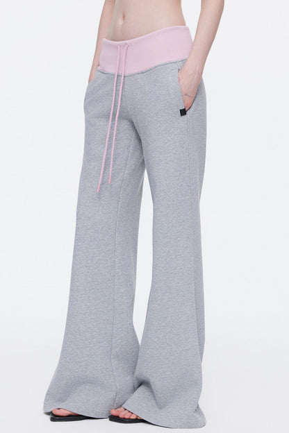 Color-Blocked Flared Sweatpants