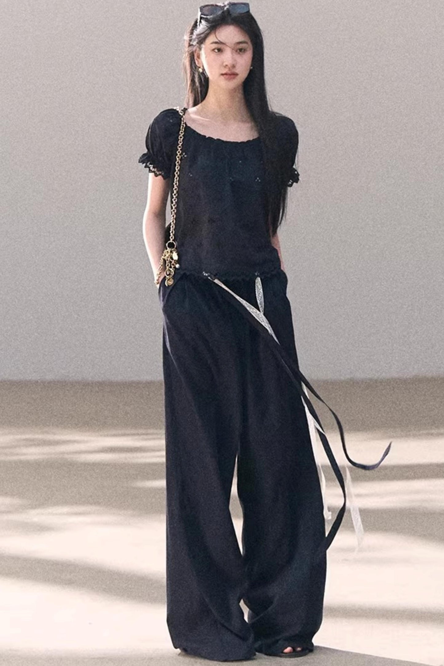 Lyocell Linen Lace Pants