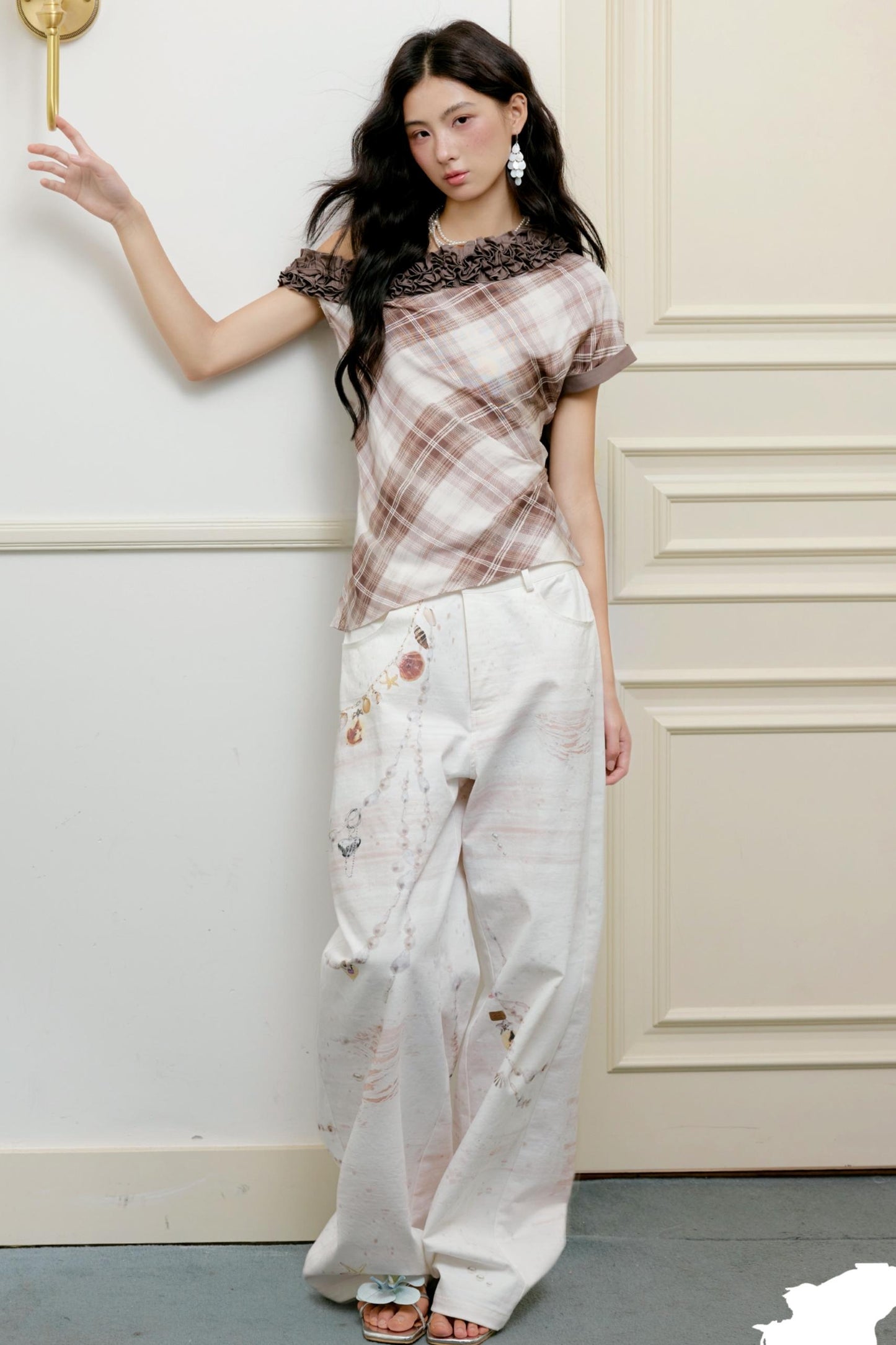 Shell Wide-Leg Trousers