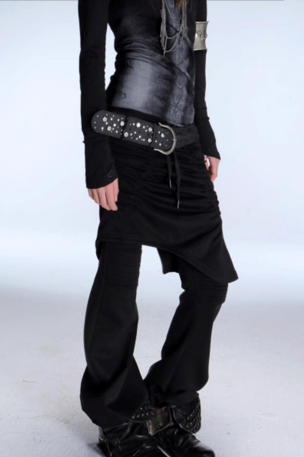 Pleated Layered Scimitar Pants