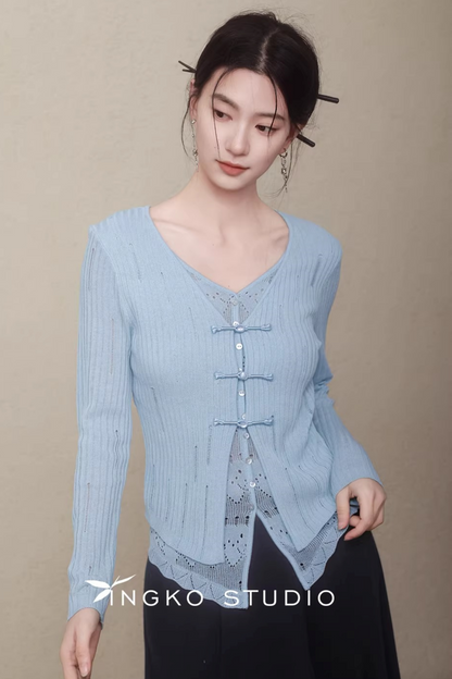 Ingko Cloud Blue Cardigan