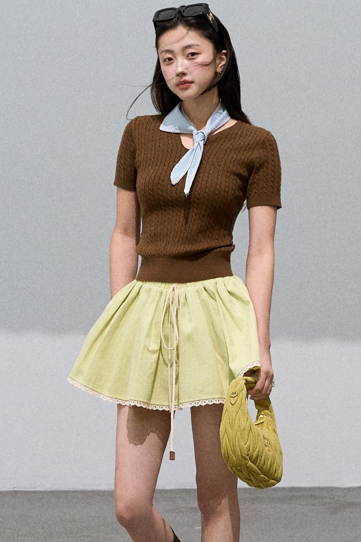 Soft Waxy V-Neck Knit Top