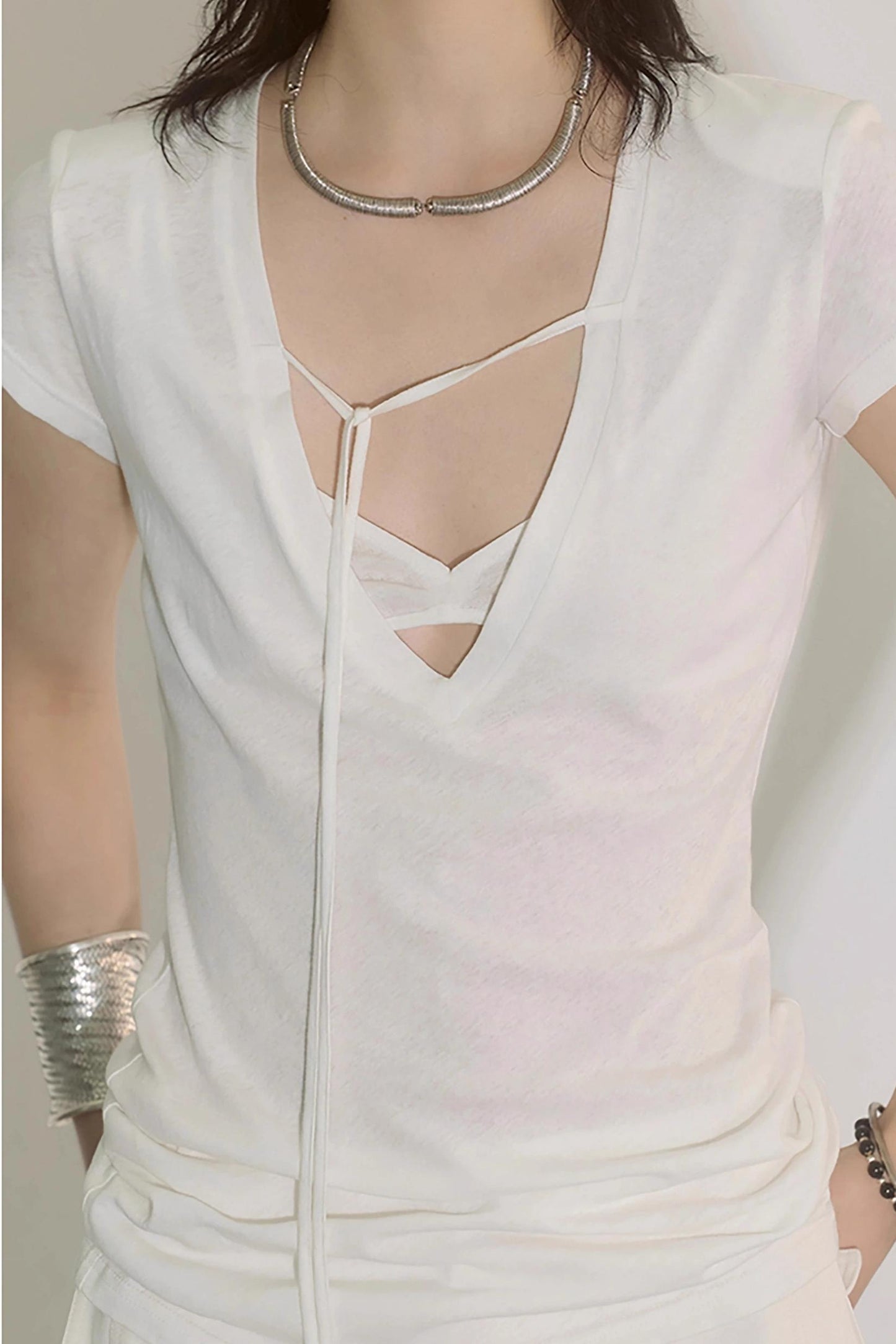 Lace Layered Bra Two-Piece Wear Top