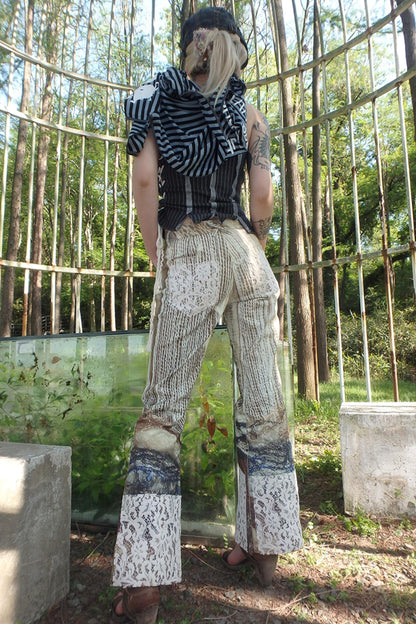 Spiderweb Patchwork Micro Pants