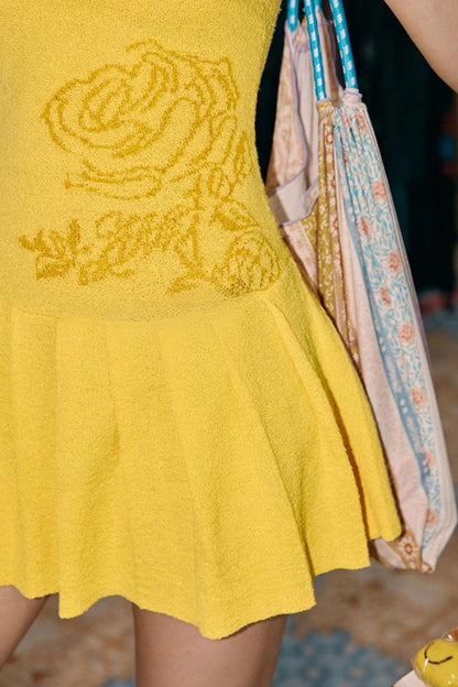 Summer Sweet Knit Halter Dress