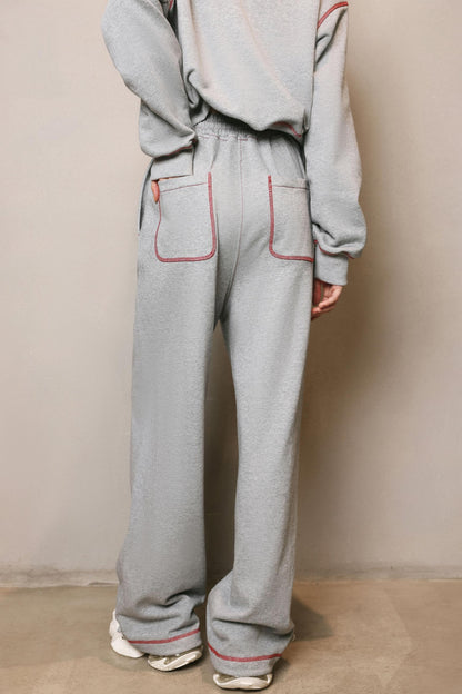 Vintage Gray Sweatshirt & Pants Set-Up