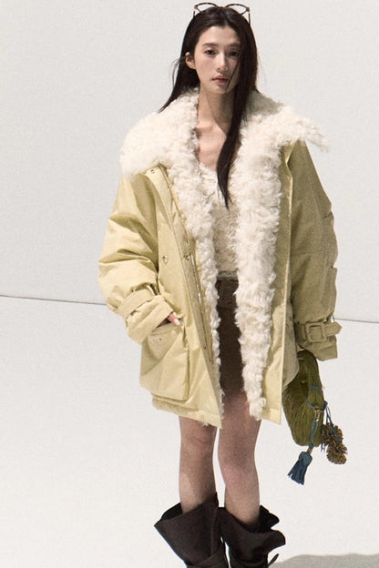 V-Neck Lace Knit Sweater