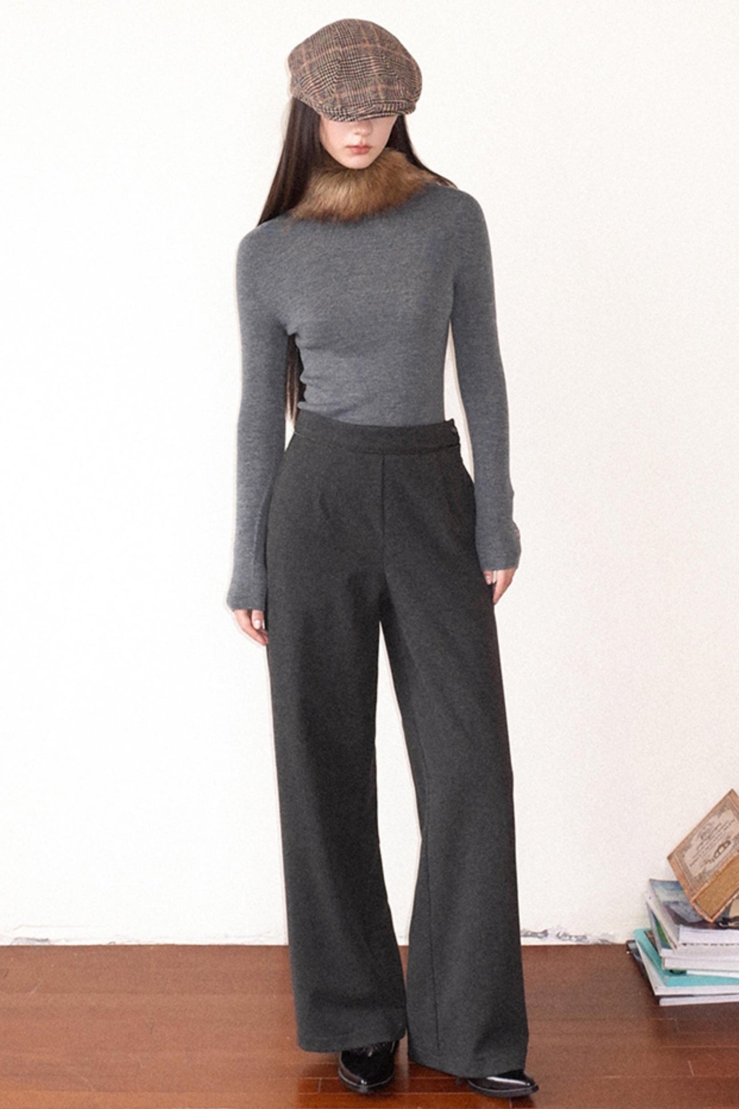 High Waist Straight Pants