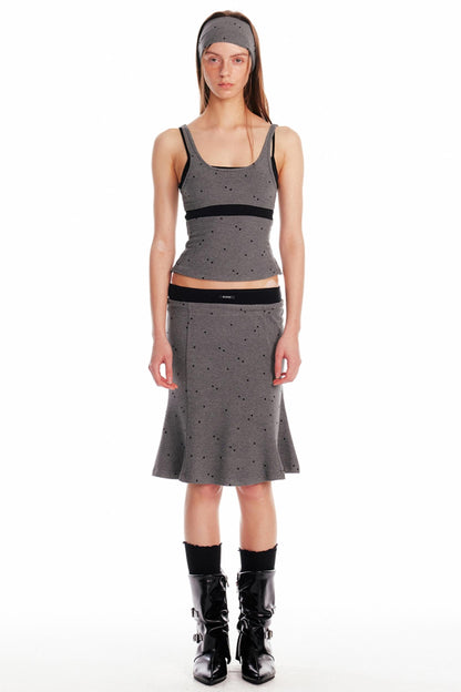 Summer Knit Suspender Skirt Set-Up