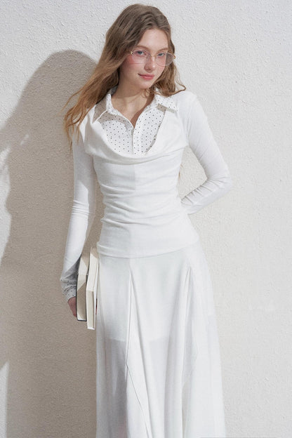 Slim Fit Langarm Top