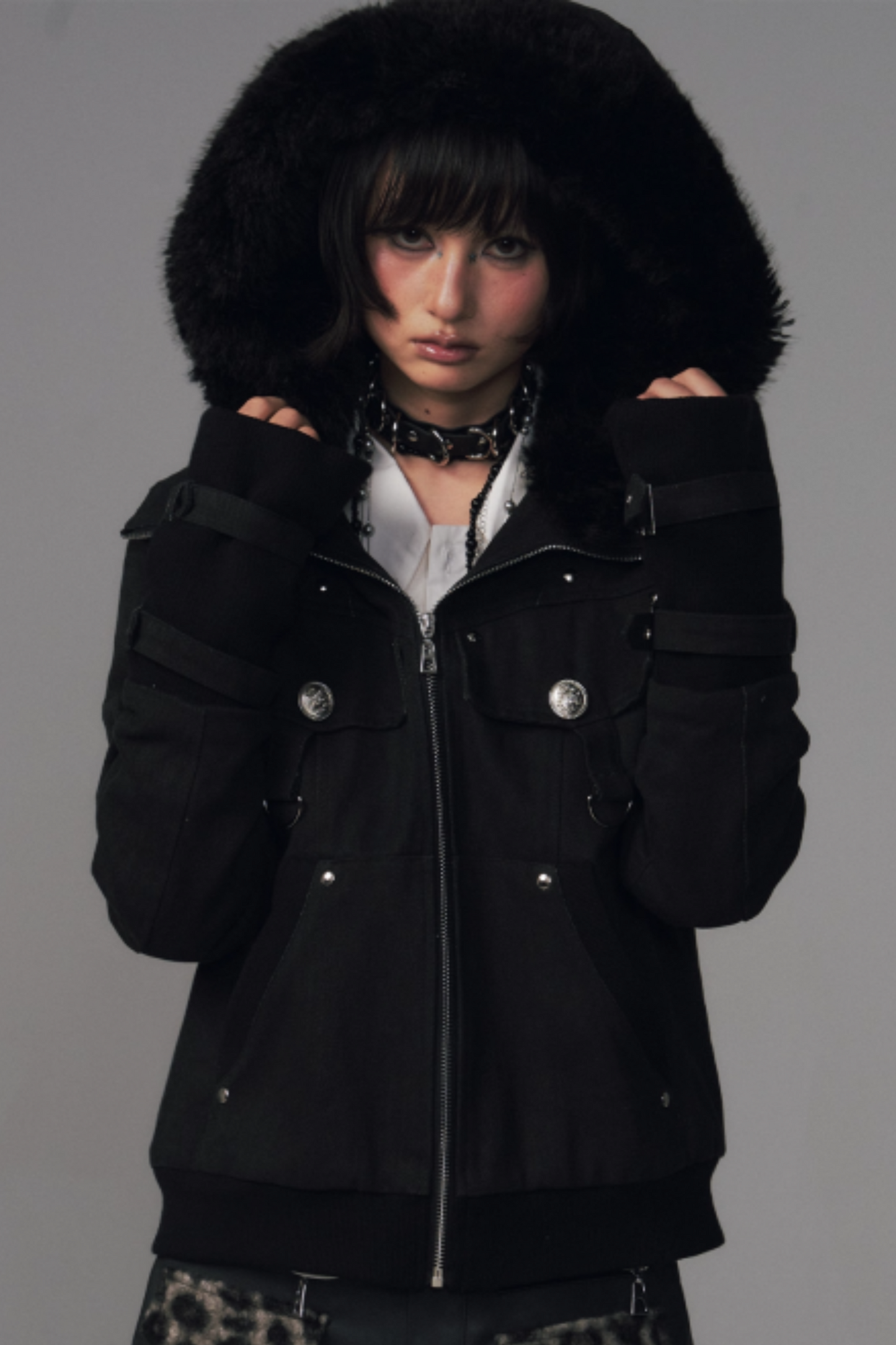 Retro Fur Hood Winter Jacket