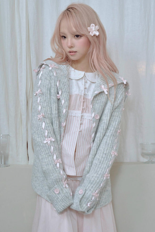 Light Gray Knit Cardigan