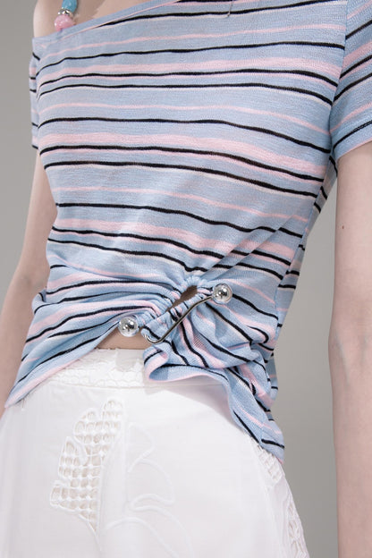 Twisted Stripe Raglan Tee