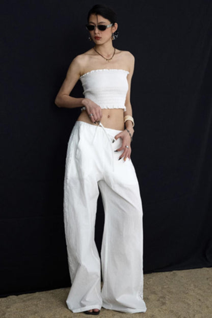 Back Lace Cut-Out Bandeau Top