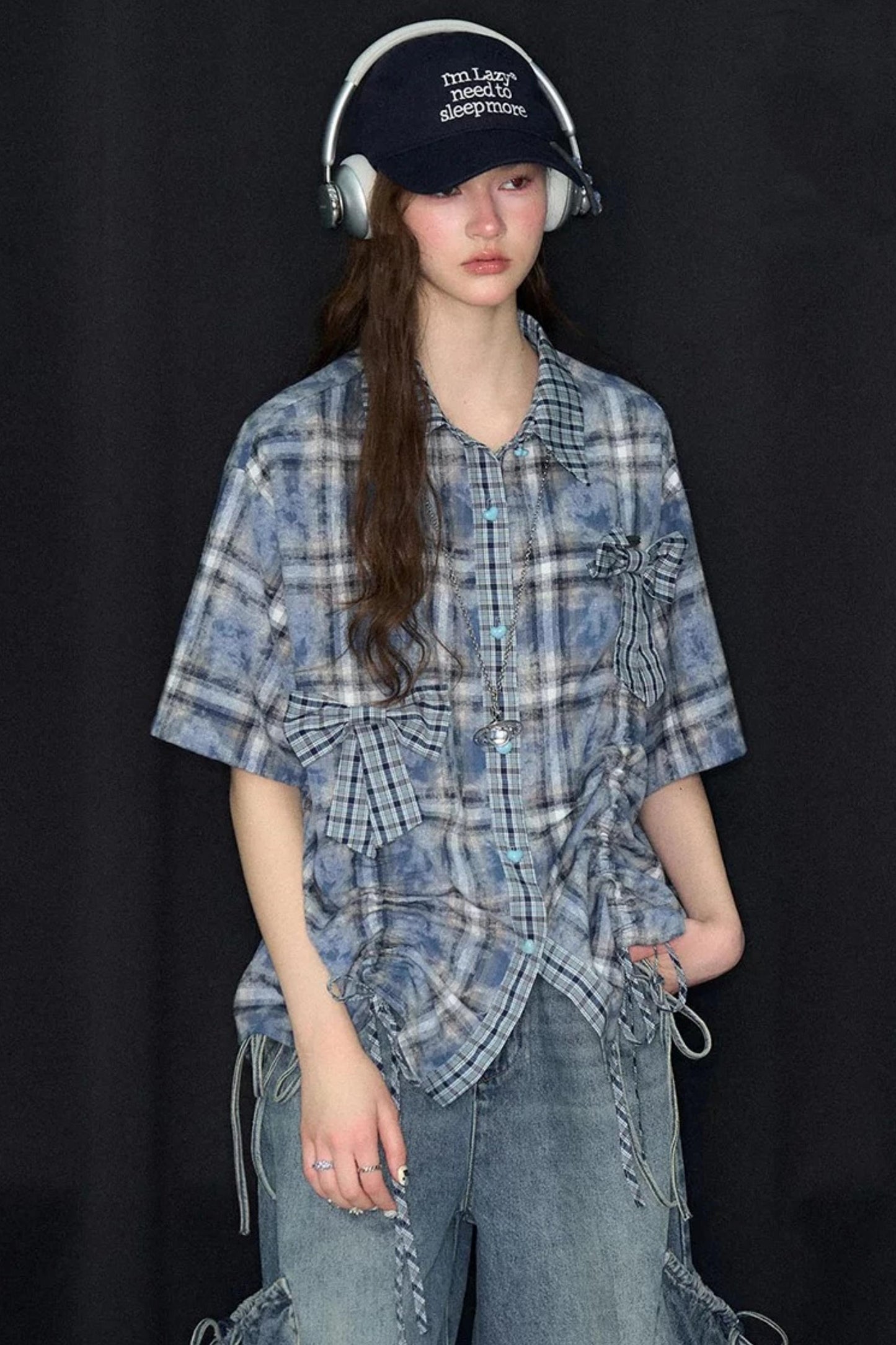 Blue Plaid Short Sleeve Shirt