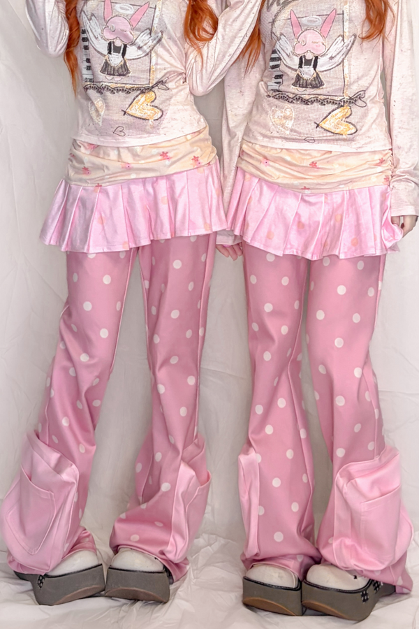 Pink Polka Dot Sweatpants