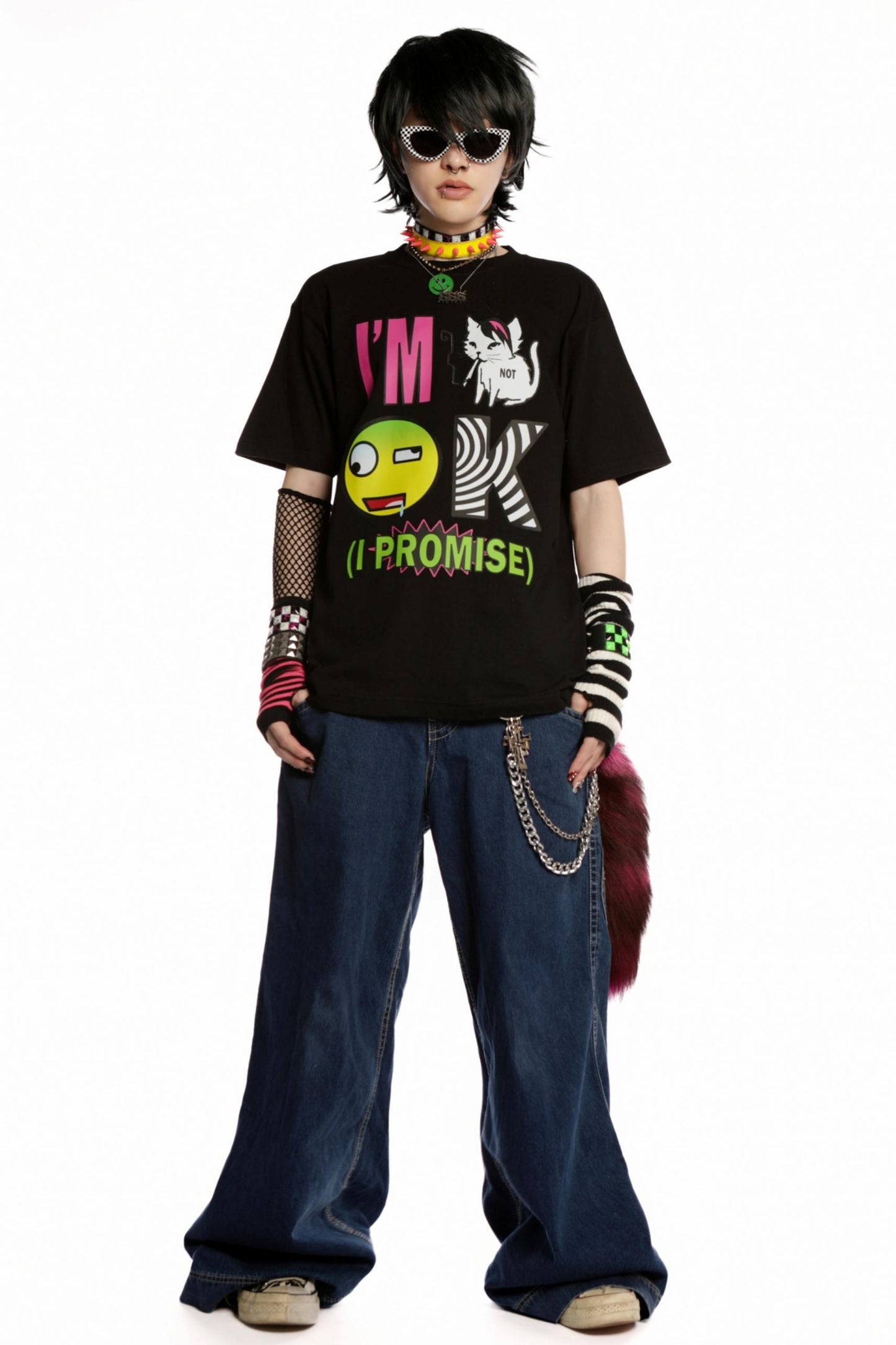 Emo Printed Punk Style T-Shirt