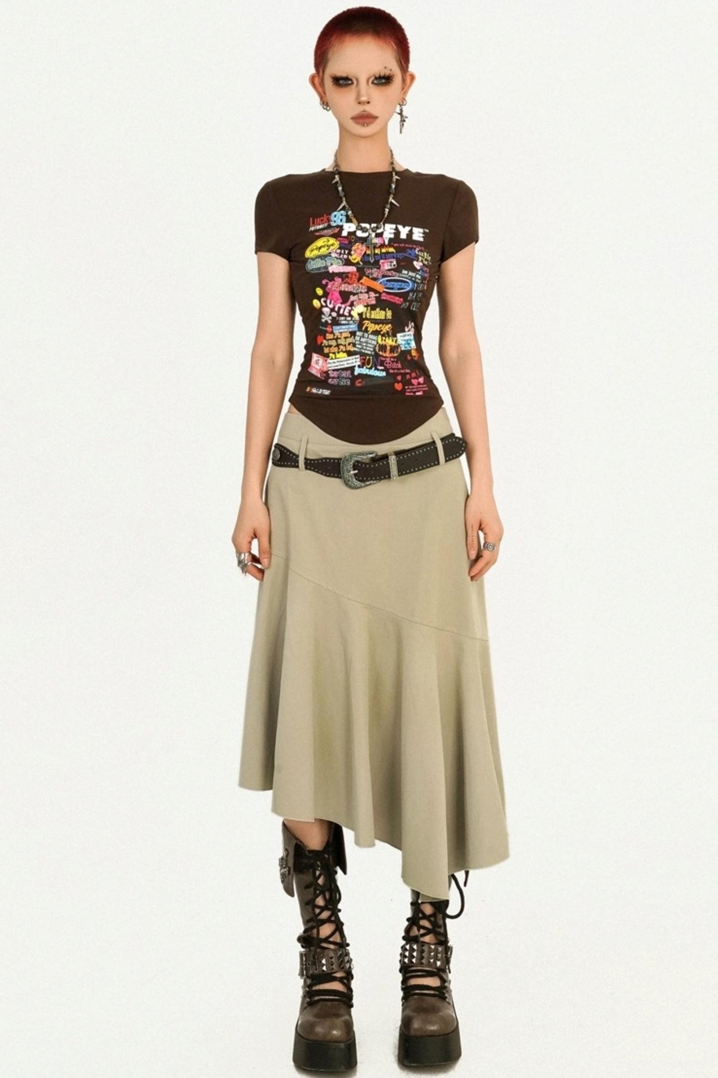 Cool Retro Street Fashion A-Line Skirt