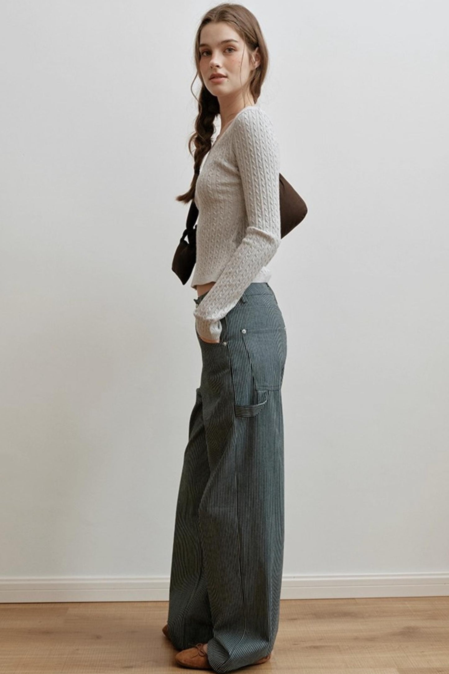 Embroidered Airy Drapey Pants