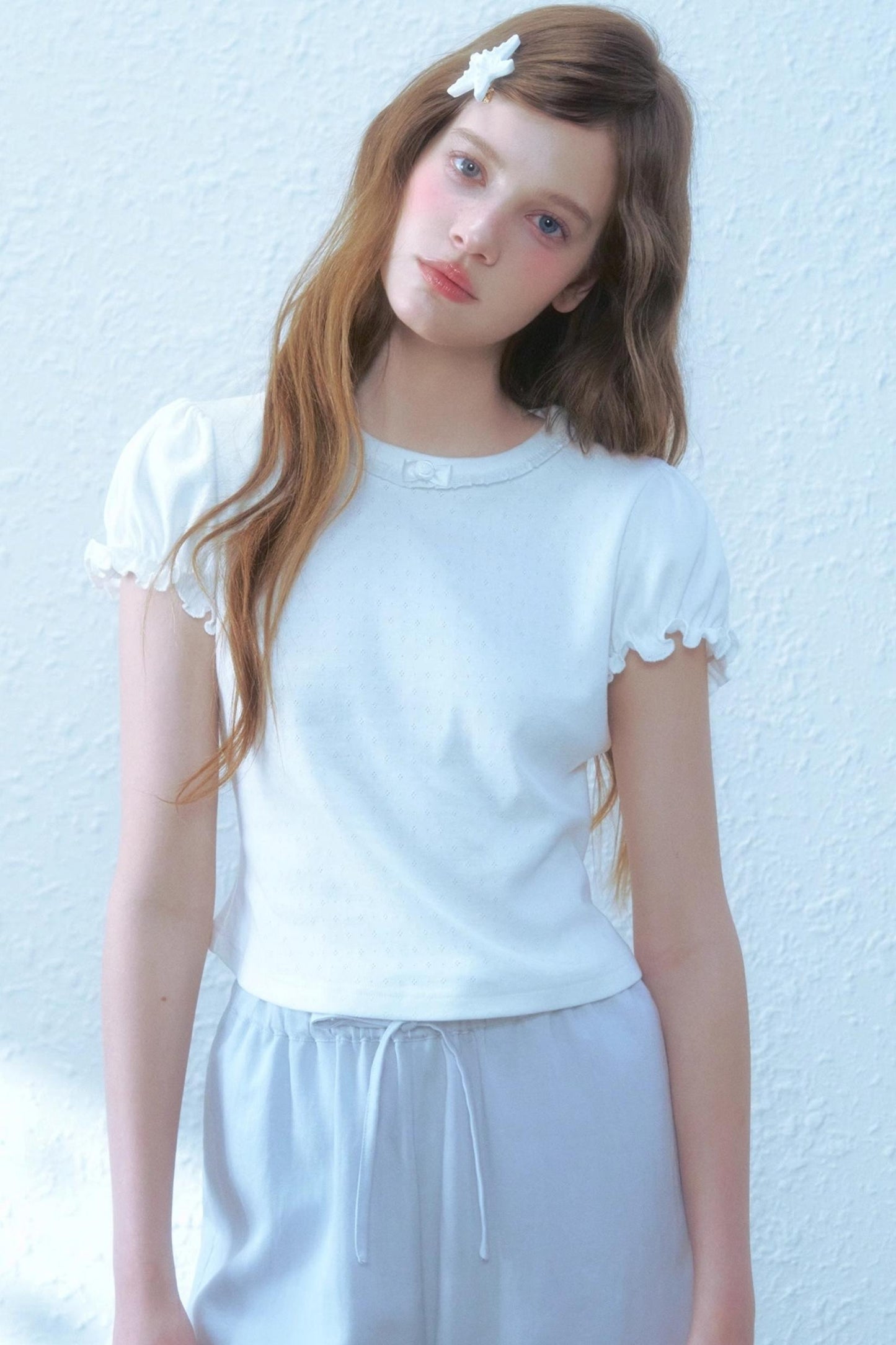 Lace Peplum Bubble Tee