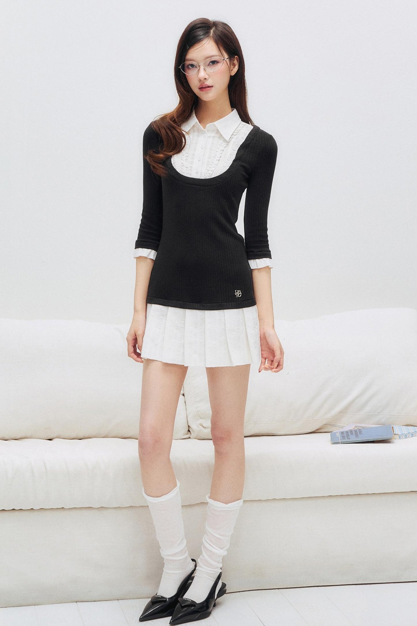 Summer Lace Pleated Dress