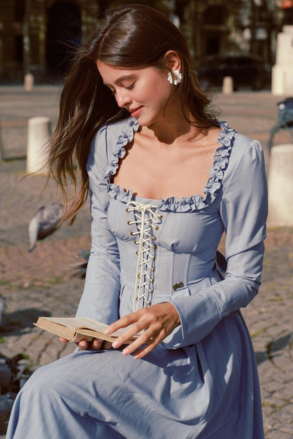 Silhouette Blue Lace Dress