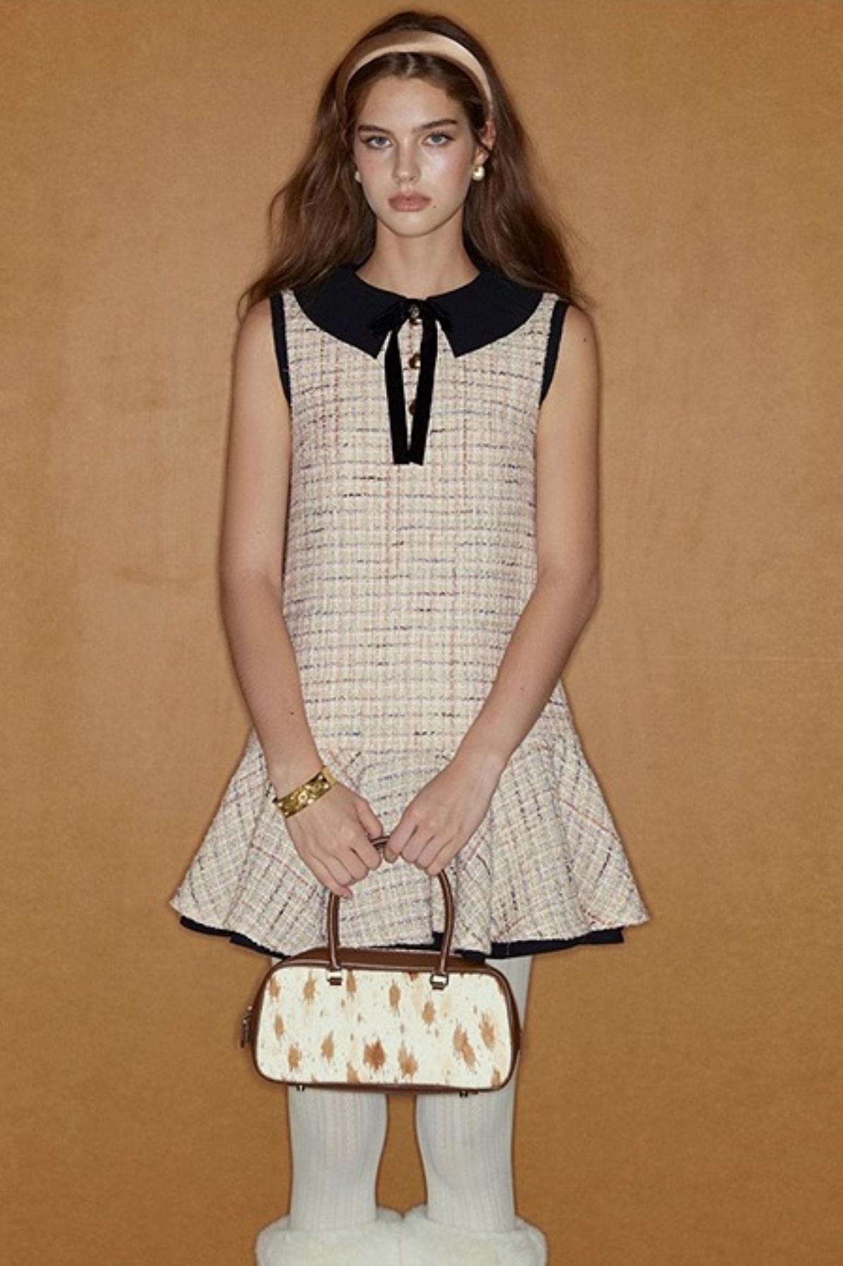 Pink Wool Pleated Dress