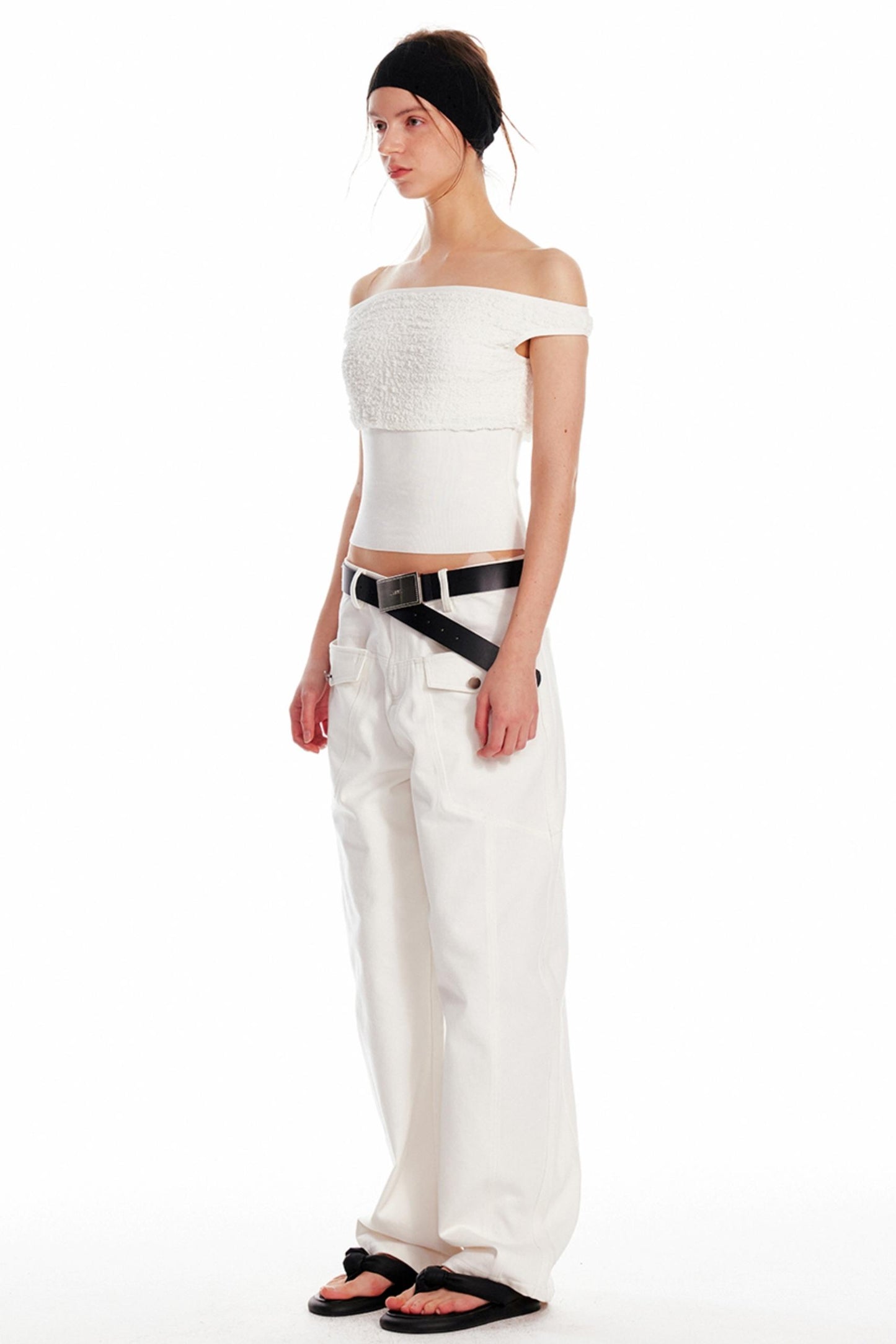 Chic One-Shoulder Silk Blouse