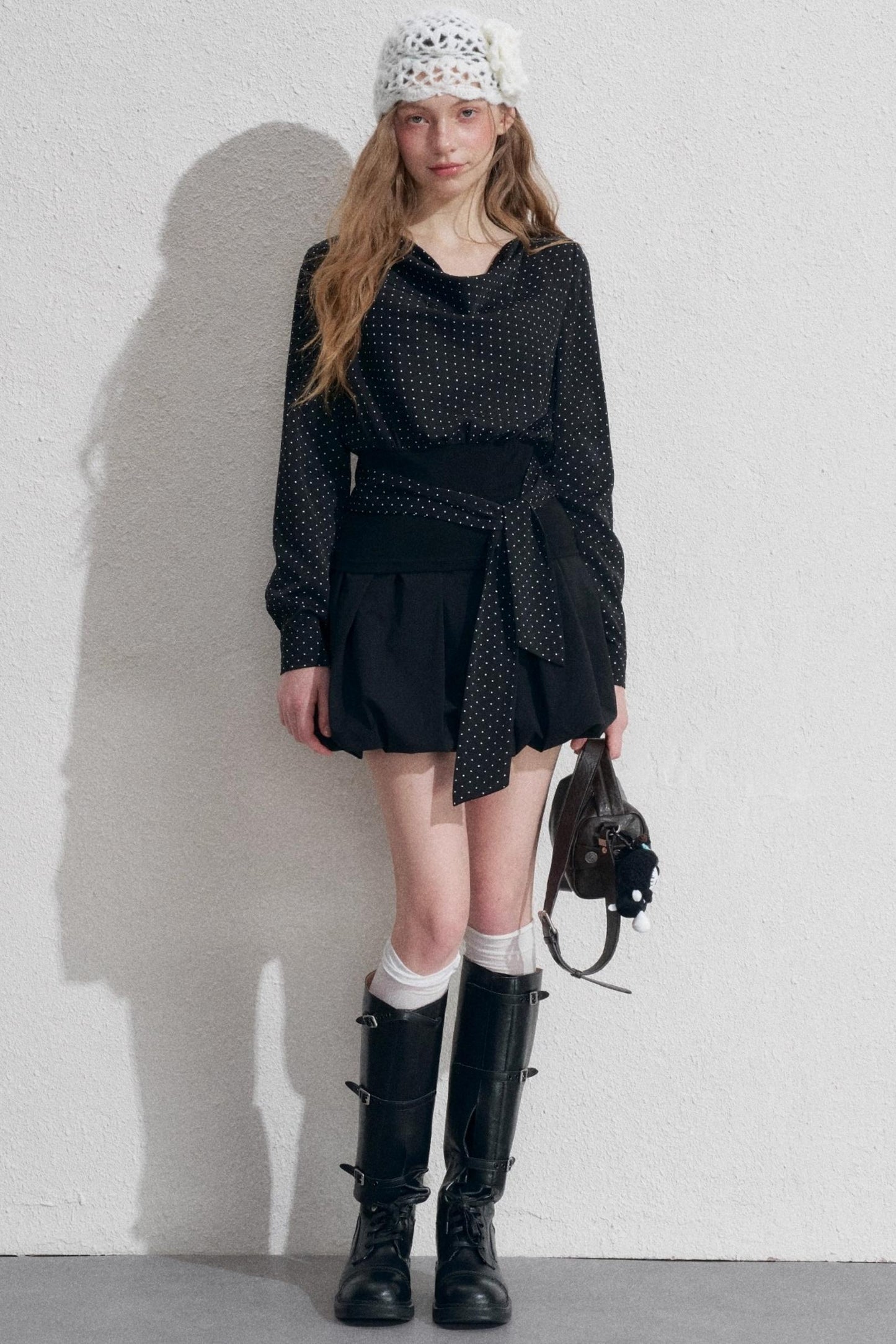 Empire High-Waisted A-Line Skirt