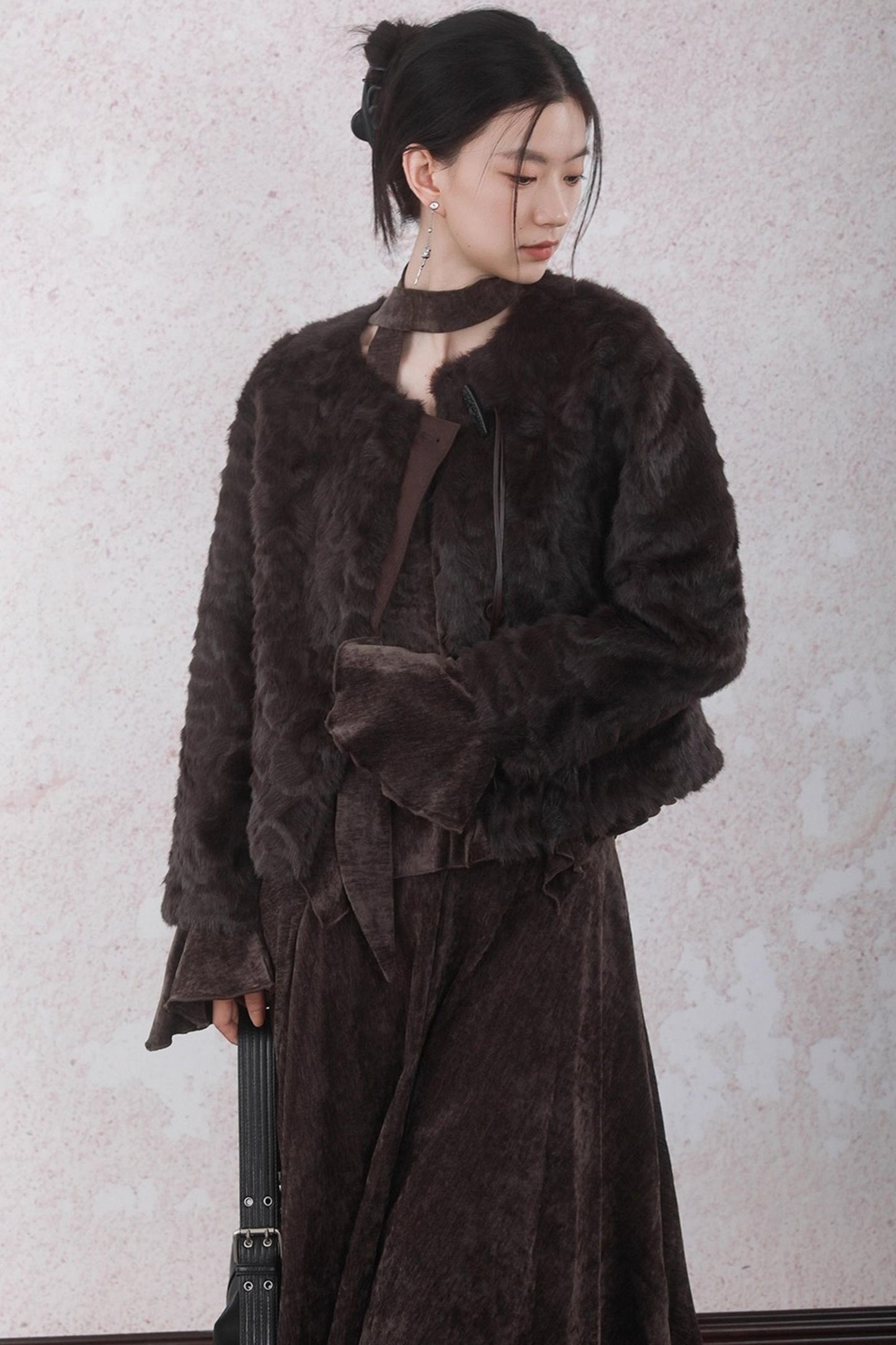 Winter Velvet Top Skirt Set-Up